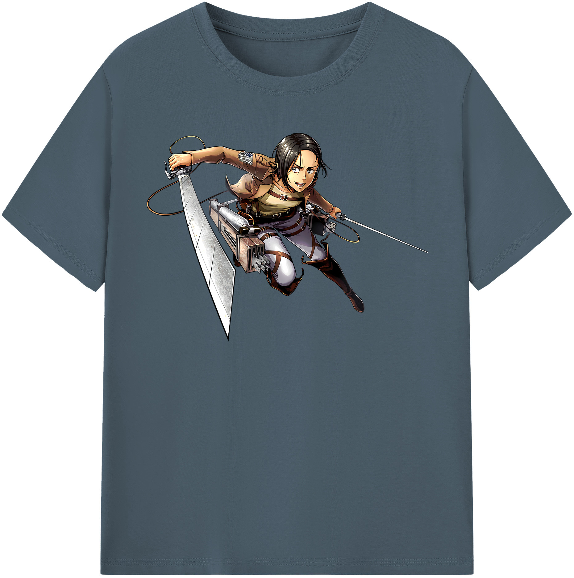 （画像用） 進撃の巨人 Attack on Titan 綿100％半袖Tシャツ（フロントプリント）